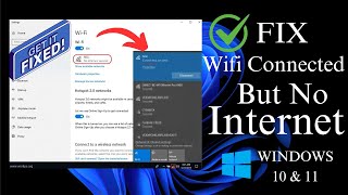 How To FIX WiFi Connected But No Internet Access On Windows 1011 [upl. by Dachy]