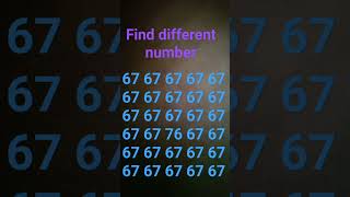 find different number [upl. by Wehttan425]