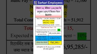 NPS Pension of Level 14 15 years service shorts nps [upl. by Aryaz]