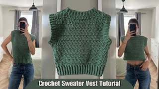 Beginner friendly crochet vest tutorial I Kenikse Crochet [upl. by Essile]