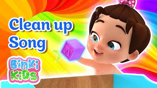 Clean Up Song  Binkikids Nursery Rhymes amp Kids Songs [upl. by Gamages]