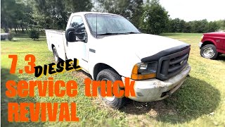 1999 Ford F250 73 DIESEL Superduty Service Truck REVIVAL ford trucks diy mechanic [upl. by Mokas259]