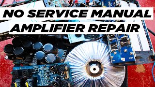 Repairing a professional audio power amplifier MA3600 with no service manual [upl. by Atsahs]