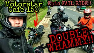 Motorstar Cafe 150 200km Endurance Test Ride Yakang Yaka Double Whammy FAILURE sa checkpoints [upl. by Ronoc798]