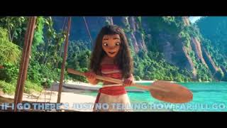 Disney Moana sing along How far Ill go lyrics [upl. by Emelina913]