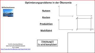 Optimierungsprobleme in der Ökonomie [upl. by Dnomar279]