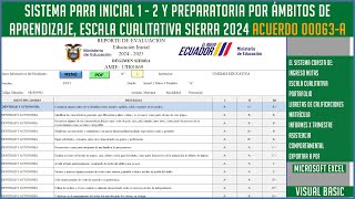 Sistema de Calificaciones Cualitativas para INICIAL 1 o 2 o PREPARATORIA 2024  2025 Sierra [upl. by Aushoj867]