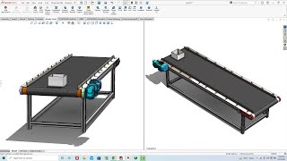 Solidworks Tutorial  232 Belt Conveyor Design Assembly and Motion Study by SW Easy Design [upl. by Yellas853]