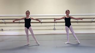 Beginning Ballet Center Tendus in 1st and 5th [upl. by Aun]