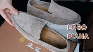 LORO PIANA Summer Walk Loafers Suede Unboxing [upl. by Akli]