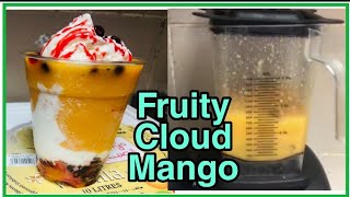 FRUITY CLOUD MANGO with ICE CREAM AT HOME Easy and Yummy [upl. by Graff]