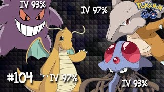 Evoluindo Dragonite IV 97 Marowak IV 97 Gengar IV 93 e Tentacruel IV 93 Pokemon Go Brasil [upl. by Philippine]