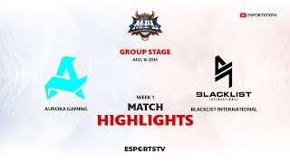 Aurora Gaming VS Blacklist International HIGHLIGHTS MPL PH S14  BLCK vs RORA ESPORTSTV [upl. by Koenig]