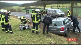 Schwerer Unfall bei Niederbeisheim [upl. by Einaled]