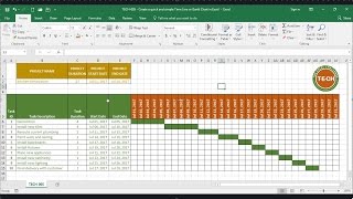 TECH005  Create a quick and simple Time Line Gantt Chart in Excel [upl. by Mcconaghy]