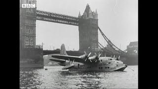 quotNew BOAC Flying Boat Visits Londonquot 1949 Short S45 Solent 3  GAKNO [upl. by Korns]