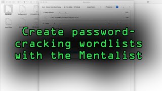 Create Custom Wordlists with the Mentalist for BruteForcing Tutorial [upl. by Herod]