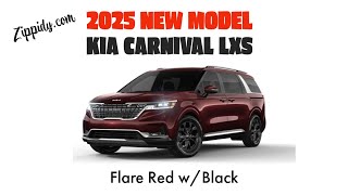 2025 Kia Carnival LXS  Flare Red  MSRP 40160 [upl. by Ardnasxela]