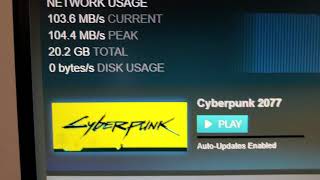 Downloading Cyberpunk 2077 at 1 Gbps ATT Fiber Internet [upl. by Gerardo]