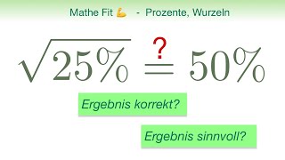 🏋️‍♀️ Mathe Fit 13  Wurzel aus einem Prozentsatz  Erklärung und Deutung [upl. by Ruiz]