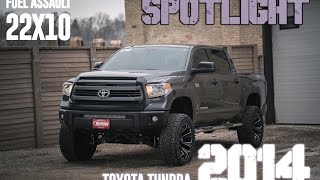 Spotlight  2014 Toyota Tundra 7quot BDS Lift 22x10 Fuel Assaults and 35s [upl. by Eeliak804]