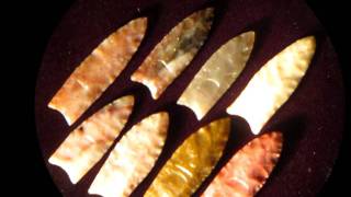 Fluted Clovis Spear Points Paleo Cache Arrowheads Native American Artifacts [upl. by Dowzall]