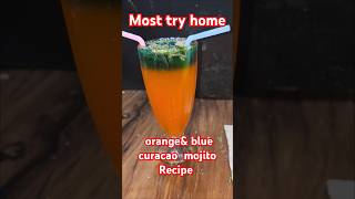 Orange ampblue curacao mix mojito viral drink youtubeshorts [upl. by Atreb]