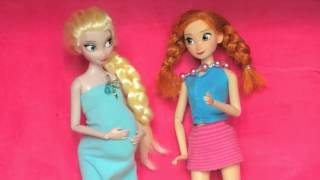 Elsas baby Elsa with Jack Frosts Baby  Frozen Anna and Elsa Dolls Videos [upl. by Ridinger]