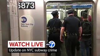 LIVE  New York City subway crime update from NYC Mayor Eric Adams MTA [upl. by Northey]