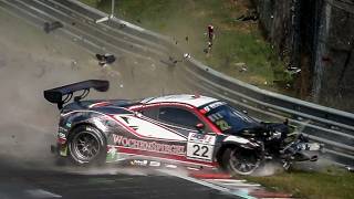 NÜRBURGRING MEGA CRASH COMPILATION  Nordschleife MEGA Crash amp Fail Compilation Racing  NLS  24h [upl. by Obbard]