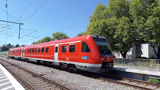 Bahnhof LindauReutin mit DB Regio Go Ahead ÖBB SBB [upl. by Atileda]