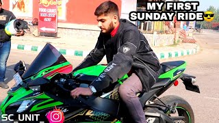 MY FIRST OFFICIAL SUNDAY RIDE😎 ON MY YOUTUBE CHANNEL SUPERBIKES😍zx10r z900 kawasaki scunit [upl. by Favata]