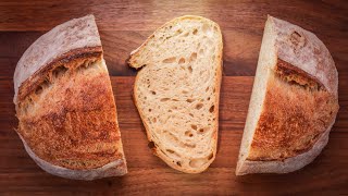 How to Make Perfect NoKnead Sourdough Bread  Easy Naturally Leavened Boule Recipe [upl. by Llenra722]