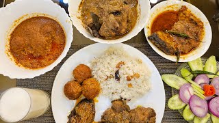 সাদা পোলাও সাথে দারুন একটা Chicken Kosha🍗Chicken Cheese Ball🔥Fish Kalia [upl. by Leede796]