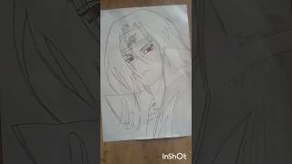 Itachi uchiha drawing📍  Draw naruto characters  anime shorts drawing [upl. by Mccandless]