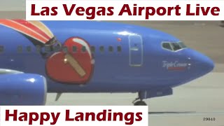 🔴 Live Las Vegas airport camera with flight tracking and ATC  Harry Reid Airport  Plane Spotting [upl. by Nodnil]