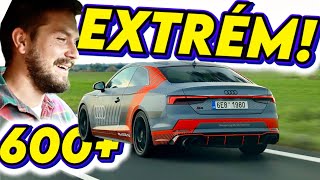 EXTRÉMNÍ AUDI S5 🤯 600 KONÍ CO TI UPÁLÍ DEKL [upl. by Ailenroc541]