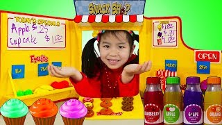 Jannie Pretend Play BAKING with Snack Shop Toy Set [upl. by Yalhsa879]