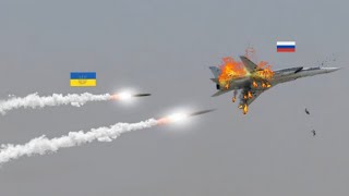 The pilot of the Russian Mikoyan MiG35 fighter plane died instantly after being hit by a Ukrainian [upl. by Euqinahs]