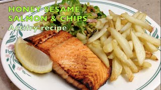 Honey Roasted Salmon and Chips cheekyricho Actifry Tutorial [upl. by Suckram682]