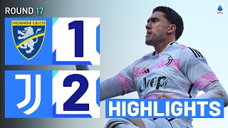 FROSINONEJUVENTUS 12  HIGHLIGHTS  Vlahovic seals three points for Juve  Serie A 202324 [upl. by Eseila46]