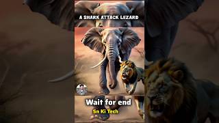 A Elifhant Attack To Lion 😱 yputubeshorts viralshorts animals viral shorts aishorts [upl. by Ettedo]