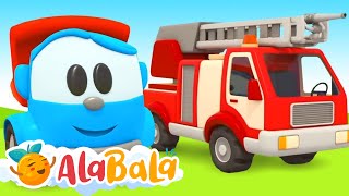 EPISOD NOU 👉 Camionul Leo construiește o MAȘINĂ DE POMPIERI 🚒 Desene animate pentru Copii AlaBaLa [upl. by Glenna]