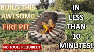 Build The Coolest Backyard Fire Pit in Under 10 Minutes  NO TOOLS REQUIRED [upl. by Shiller]