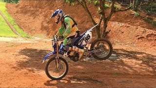 Yamaha Wr250f  Curvas Empinadas Trilhas [upl. by Manup206]