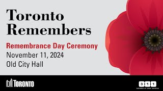 City of Toronto Remembrance Day Ceremony [upl. by Clark]