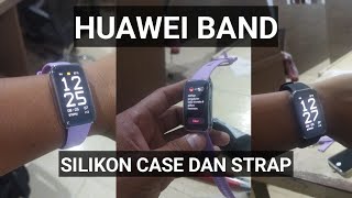 Mengganti Strap dan Pasang Silikon Anti Gores Screen Protector Guard Bumper Case Huawei Band 8 amp 9 [upl. by Fisk202]