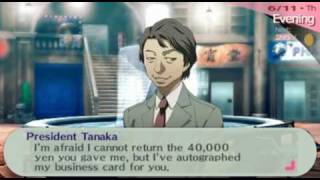 Persona 3 Portable 67  President Tanaka Devil Social Link Start [upl. by Assirek]