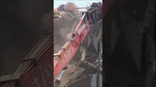 Building Gets Demolished By Crane Wrecking Ball 7 [upl. by Attenoj68]