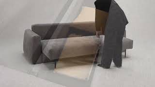 Innovation Furniture USA Cone Sleek Sofa Bed Queen Size  how to operate  by LaContempo [upl. by Freeland238]